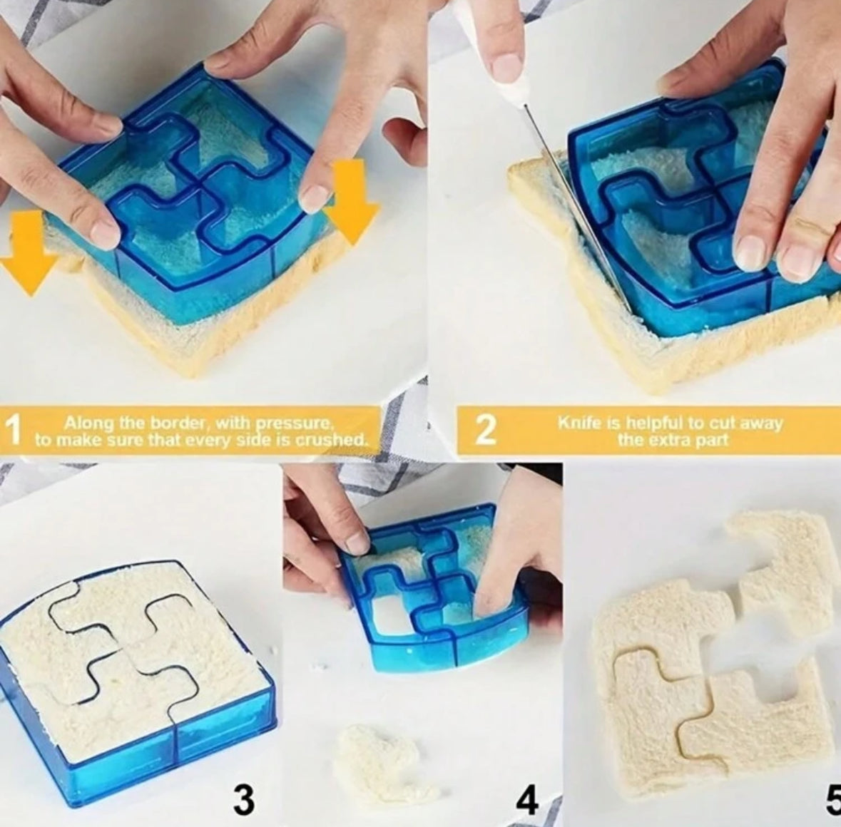 Cartoon Sandwich Cutter & Sealer (4 Pcs)