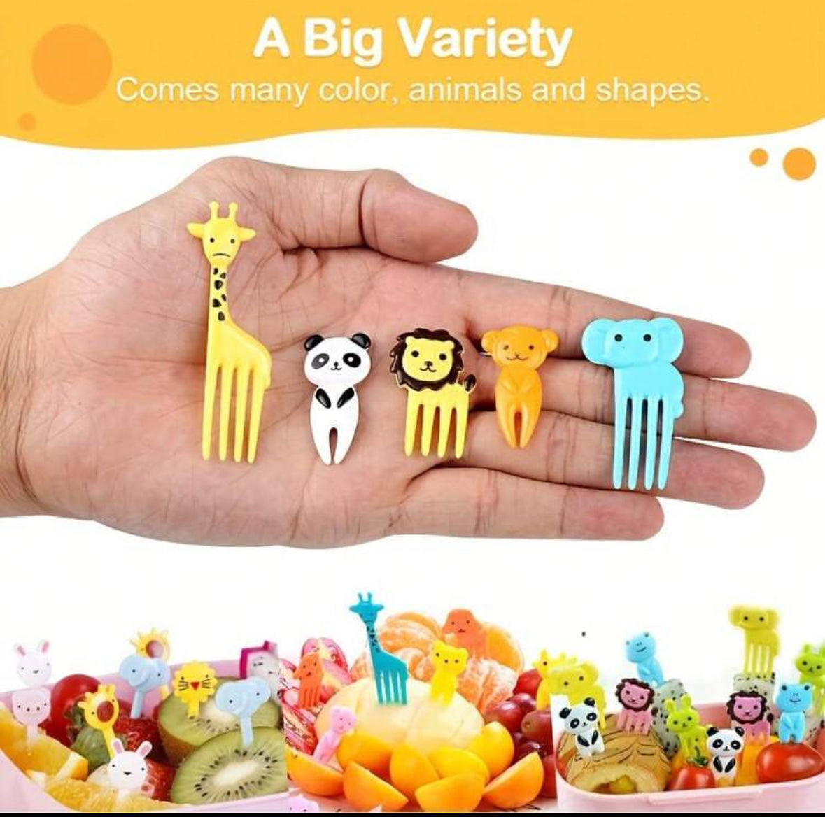 Cute Animal Food Picks Set (60 Pcs)