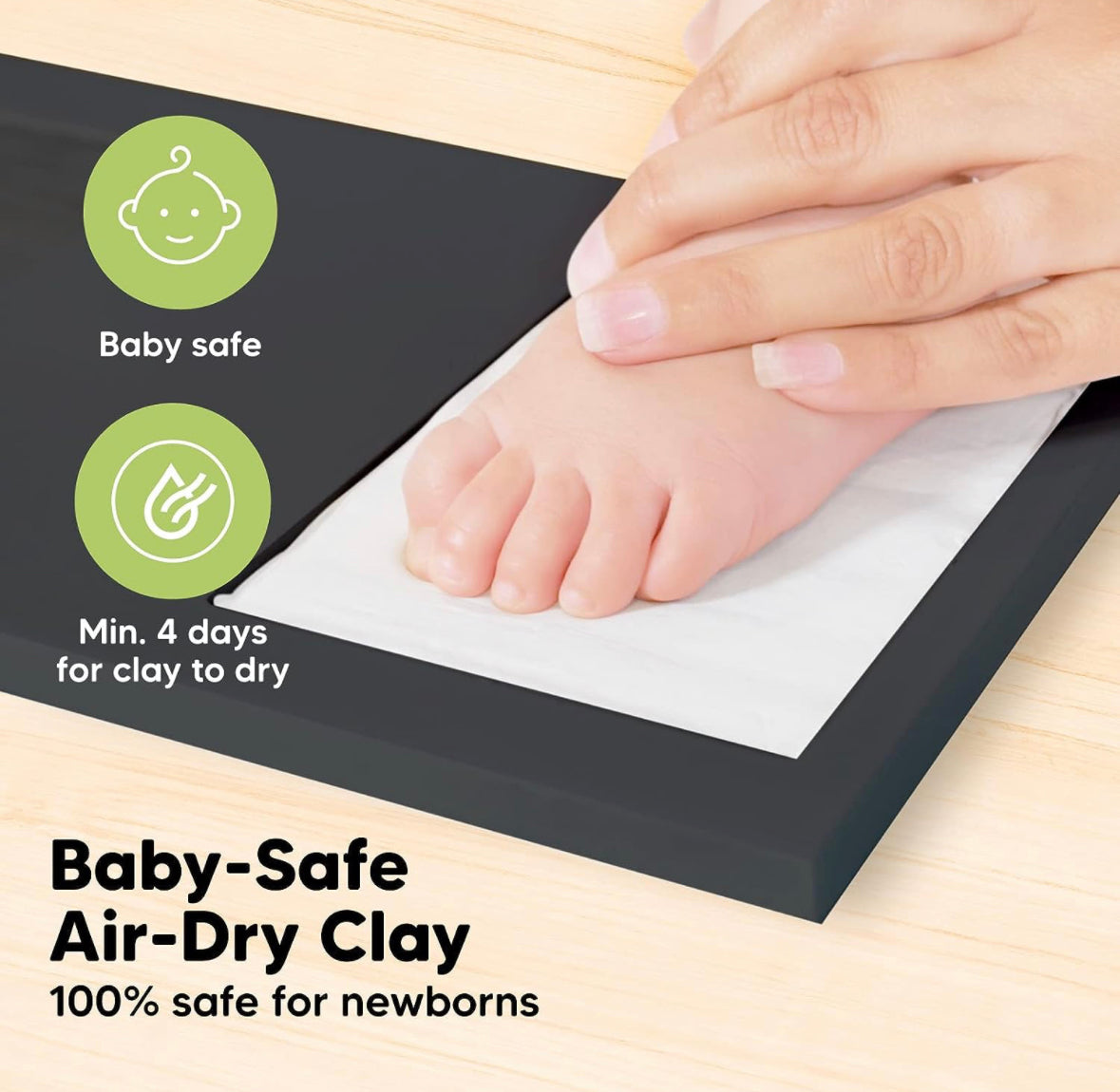KeaBabies Baby Handprint Footprint Keepsake Bundle.