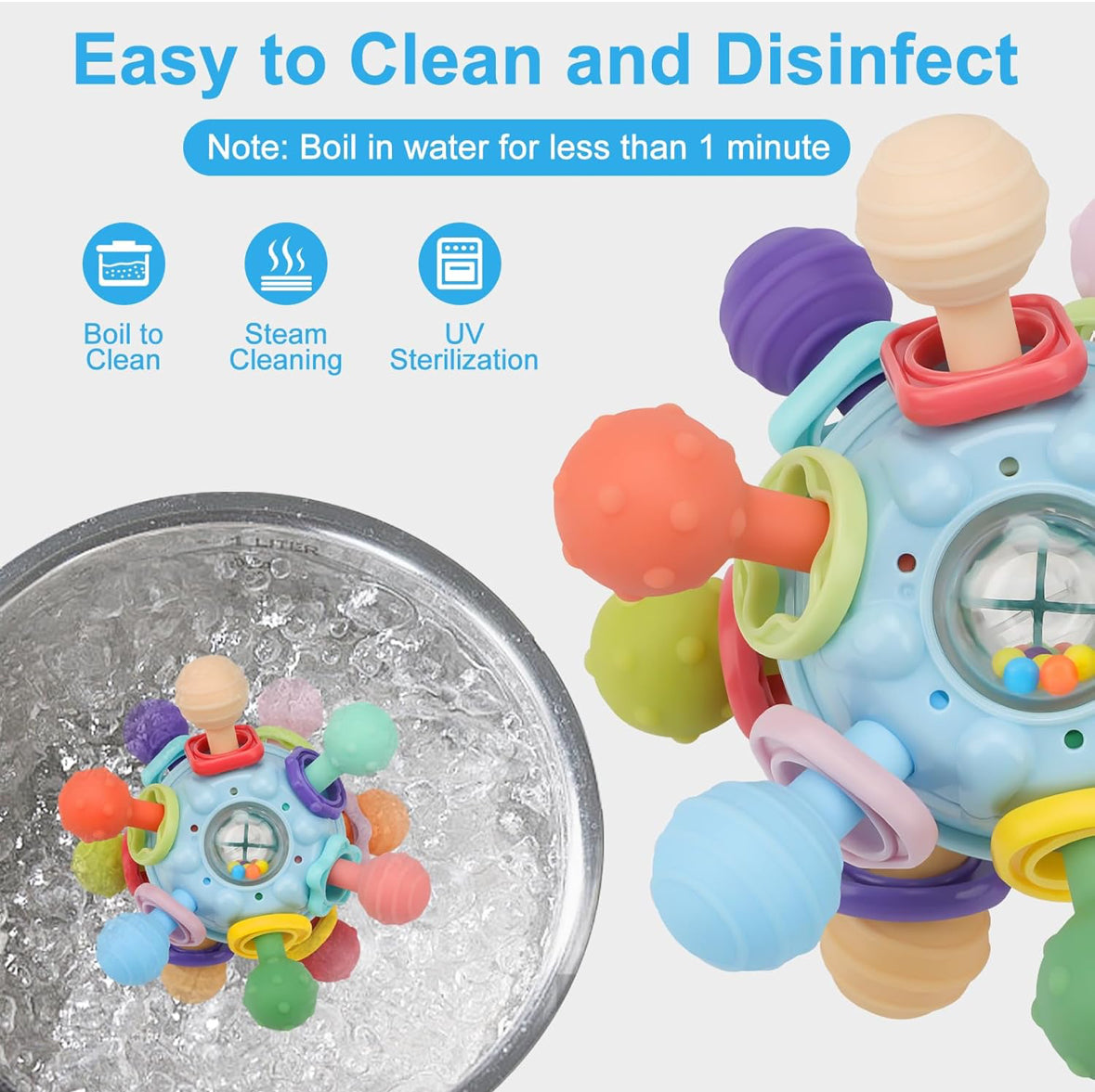 Tohibee Baby Teether Teething Toys for Babies  & Newborn Infant Learning Developmental Toys Gifts