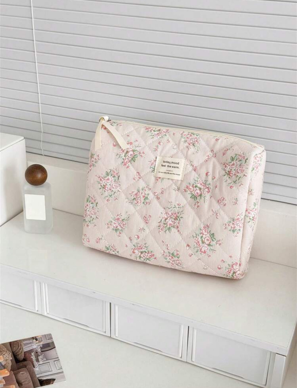 Spring Pink Floral Makeup & Toiletry Travel Bag (3 Pcs)