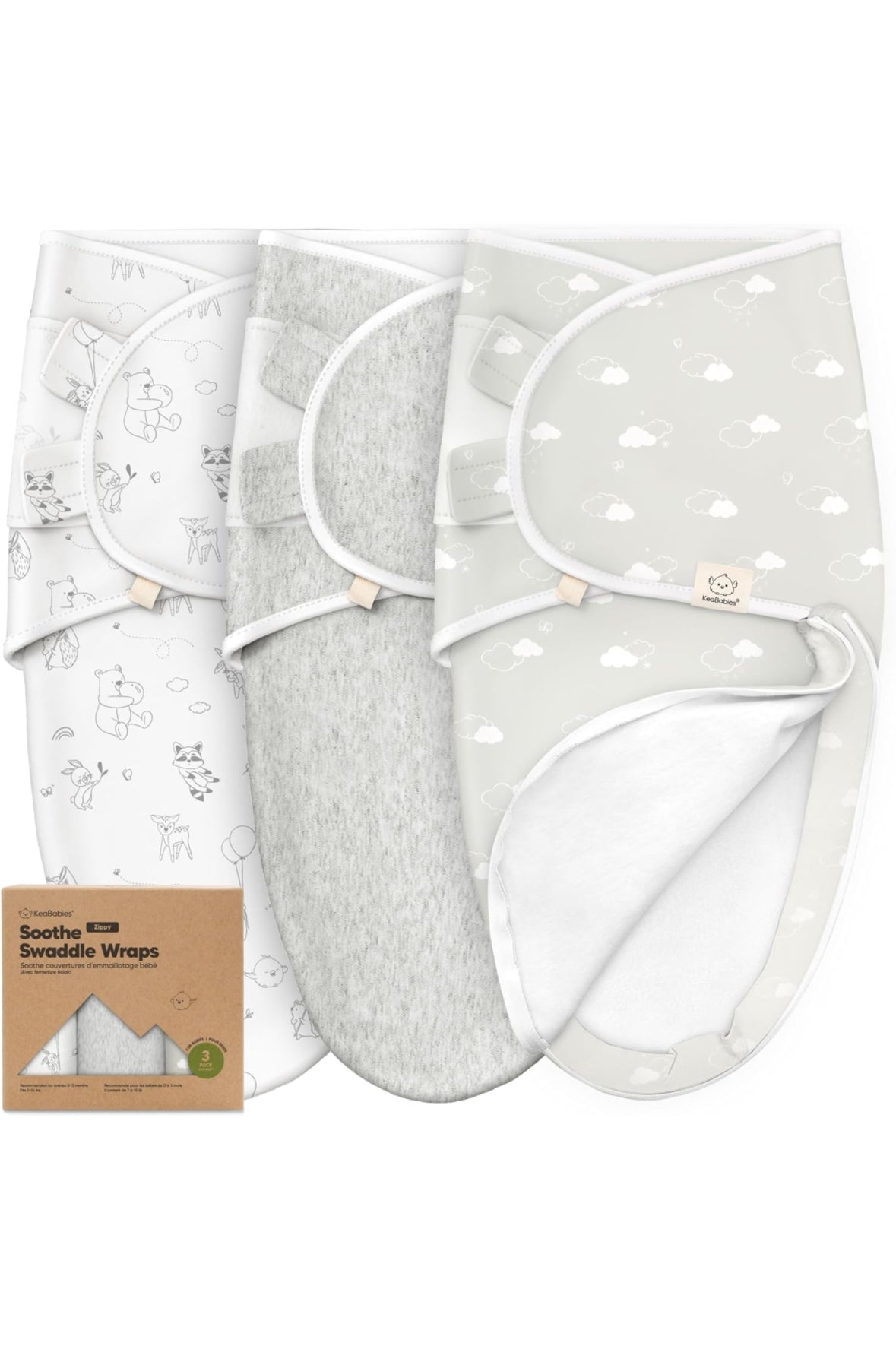 3-Pack Soothe Zippy Swaddle Wrap (Aspire)