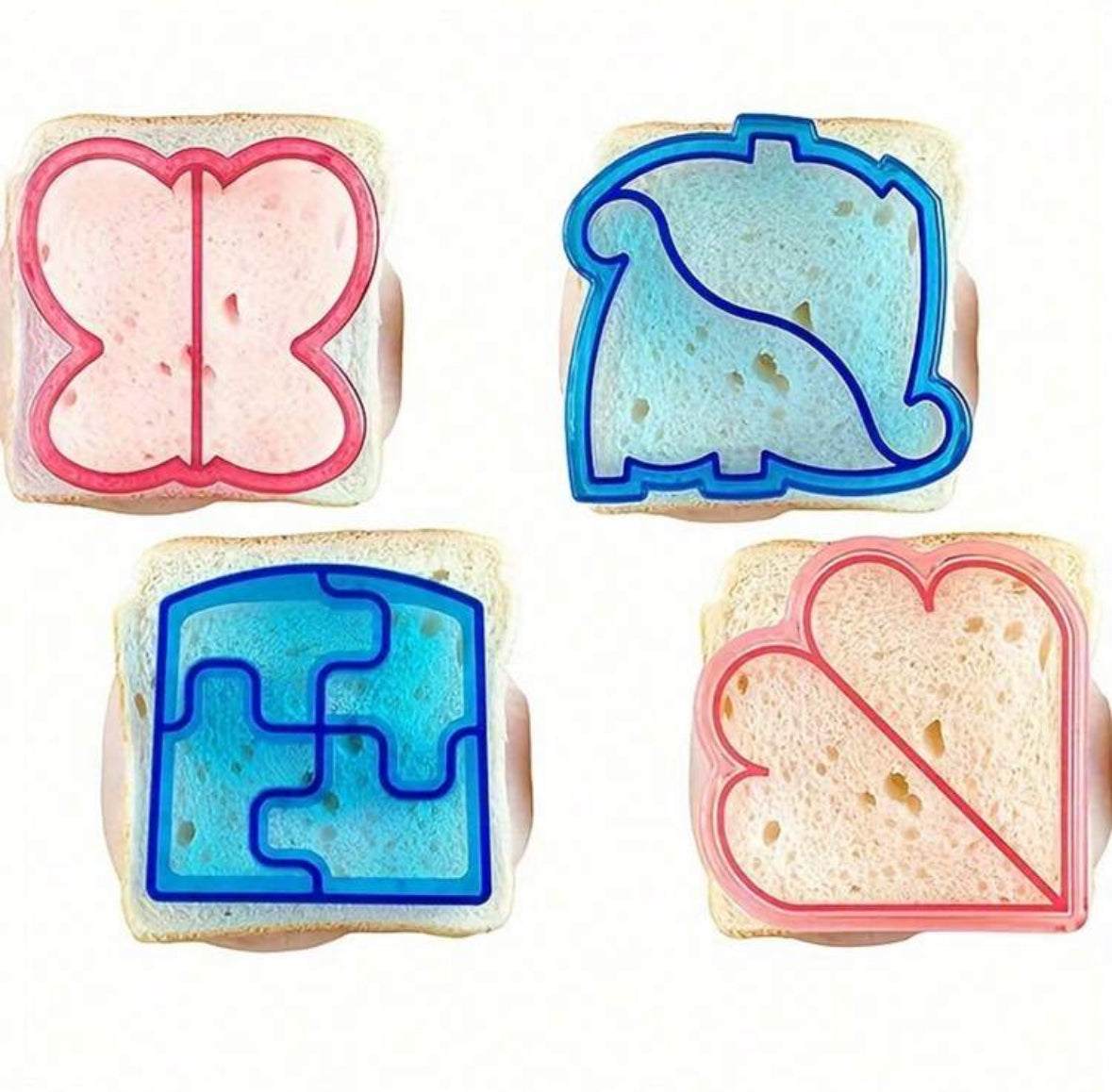 Cartoon Sandwich Cutter & Sealer (4 Pcs)