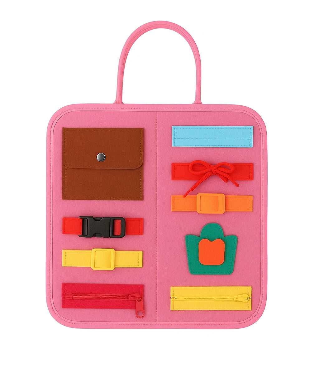 Montessori Busy Board – Sensory and Motor Skill Development Toy