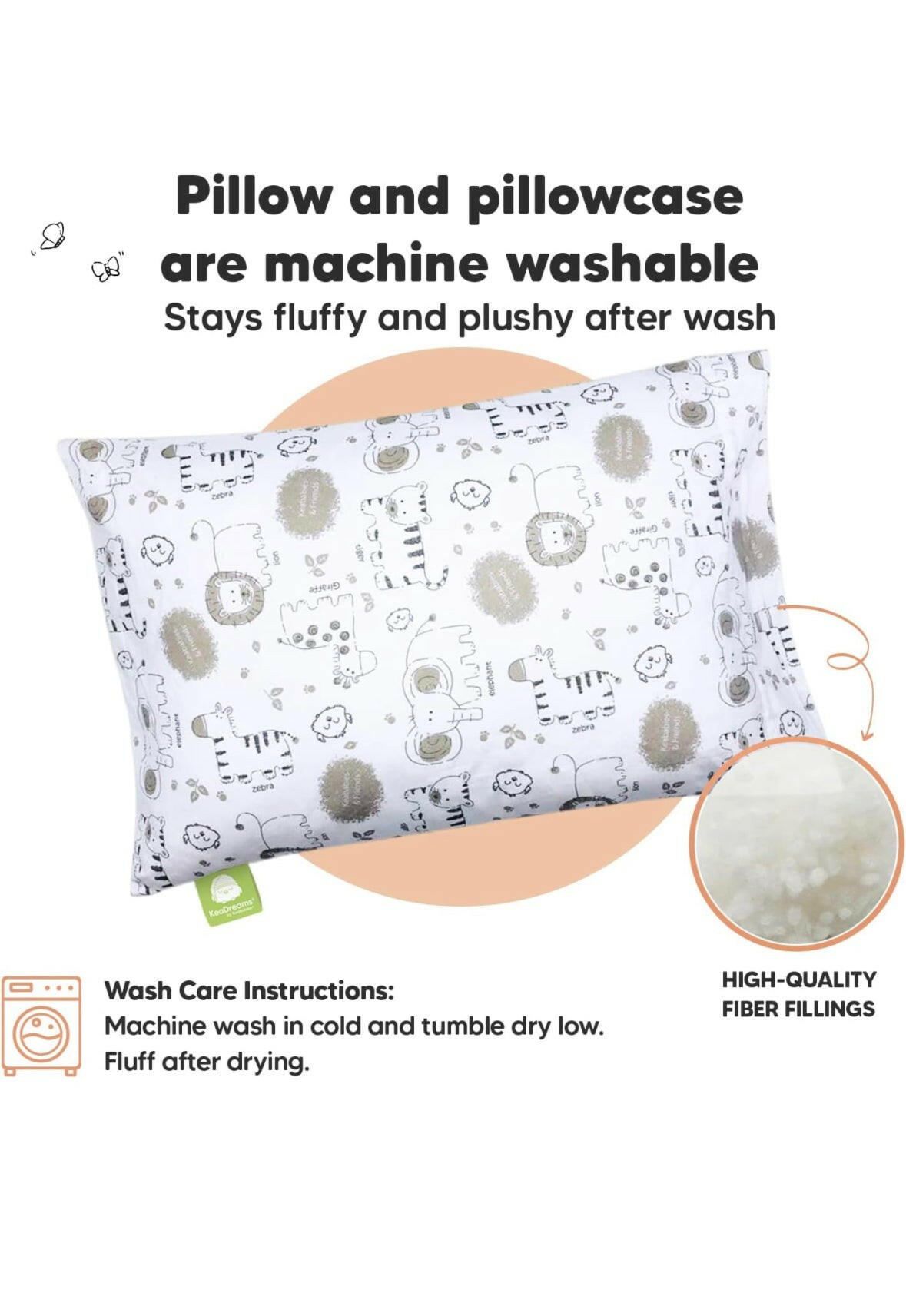 KeaBabies Toddler Pillowcase for 13X18 Pillow.