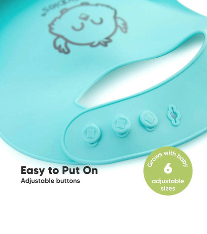 2-Pack Waterproof Silicone Bibs for Babies