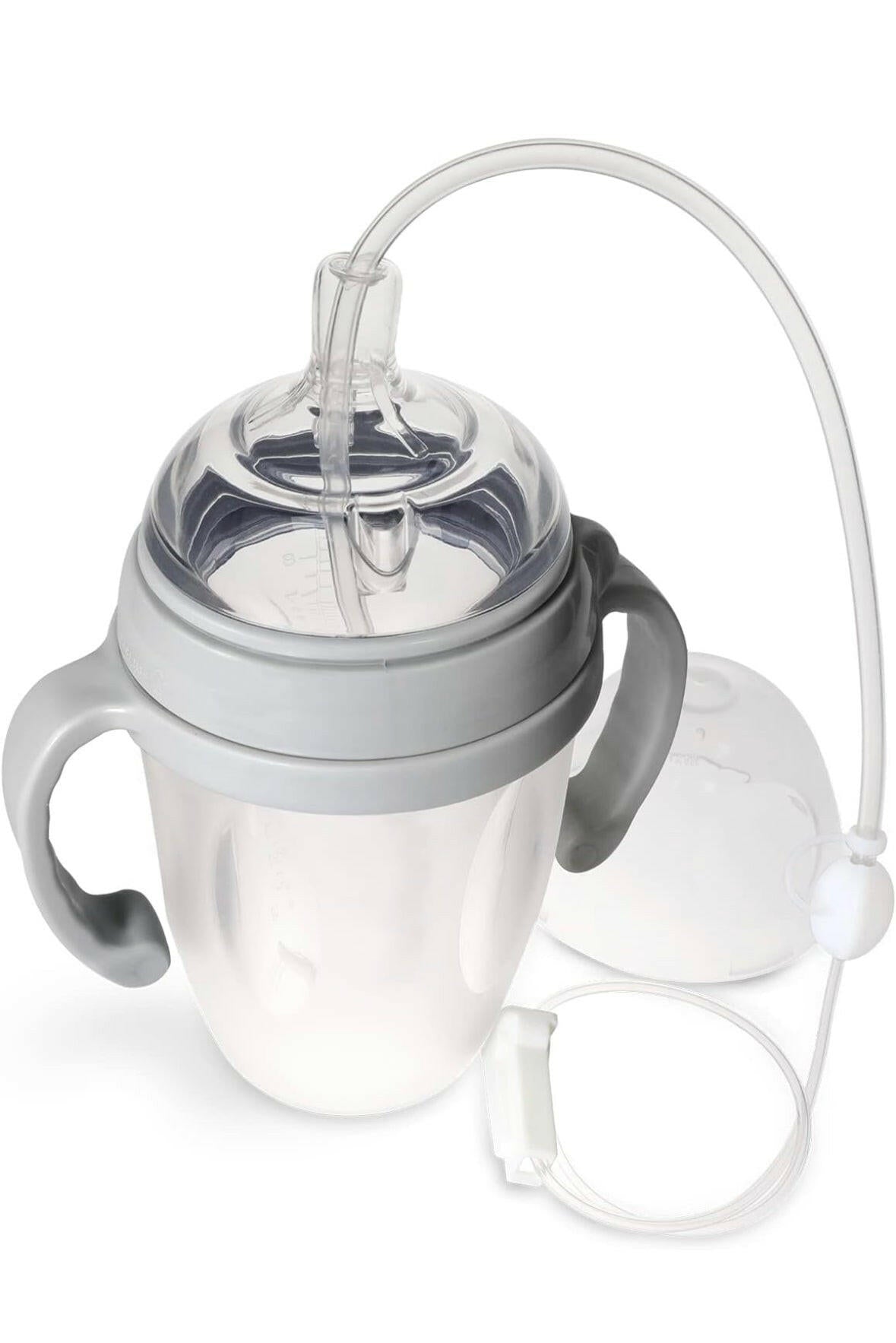 haakaa Gen.3 Silicone Supplemental Nursing System Baby Nutrition Feeding Bottle Combo -0m+ Baby,Breastfeeding Essential -BPA Free - Grey.