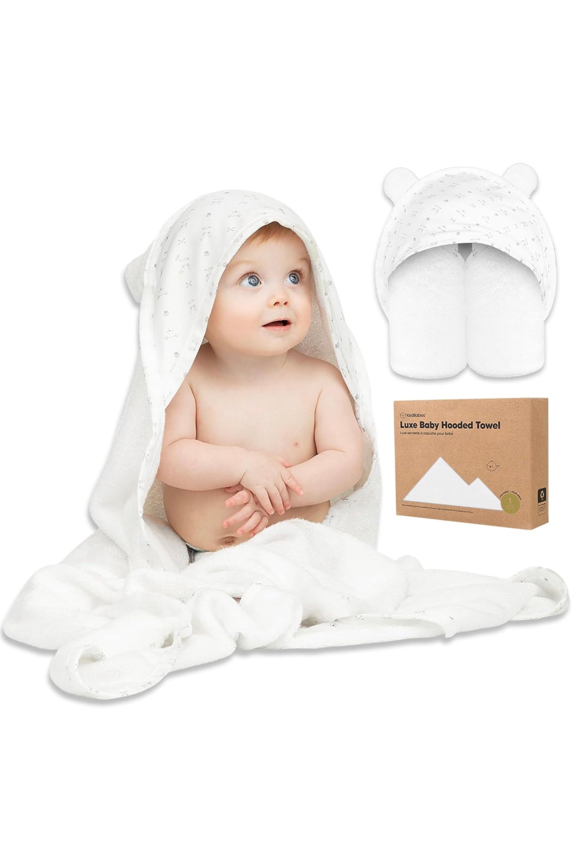 KeaBabies Baby Hooded Towel.