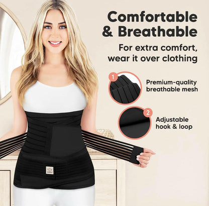 3 in 1 Postpartum Belly Support Recovery Wrap - Postpartum Belly Band, After Birth Brace.