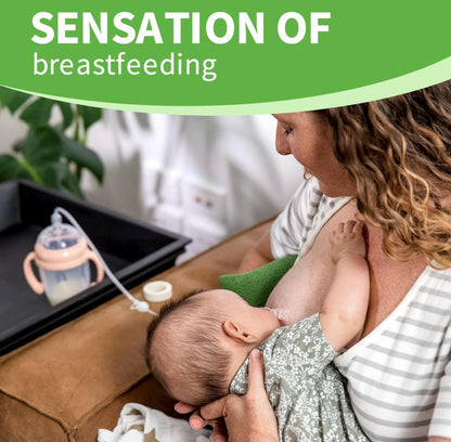 haakaa Gen.3 Silicone Supplemental Nursing System Baby Nutrition Feeding Bottle Combo -0m+ Baby,Breastfeeding Essential -BPA Free - Grey.