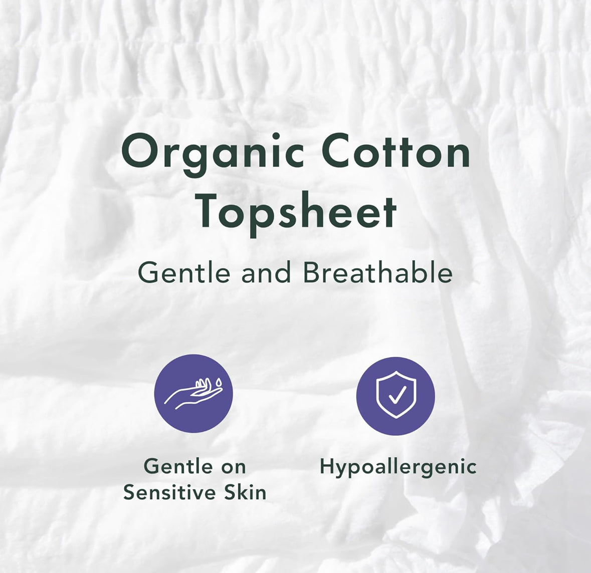 Organic Cotton Cover - Incontinence Pads, Postpartum Essentials, Disposable Underwear, Unscented, Maximum Coverage (Size S-M, 12 Count)