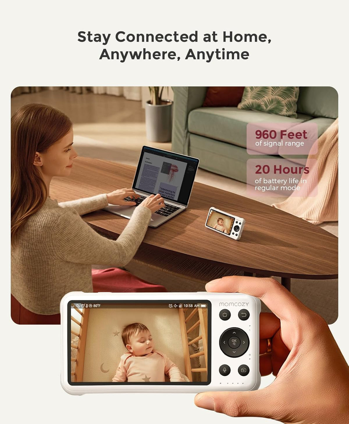 Momcozy camera 5-Inch Dual Mode Smart Baby Monitor