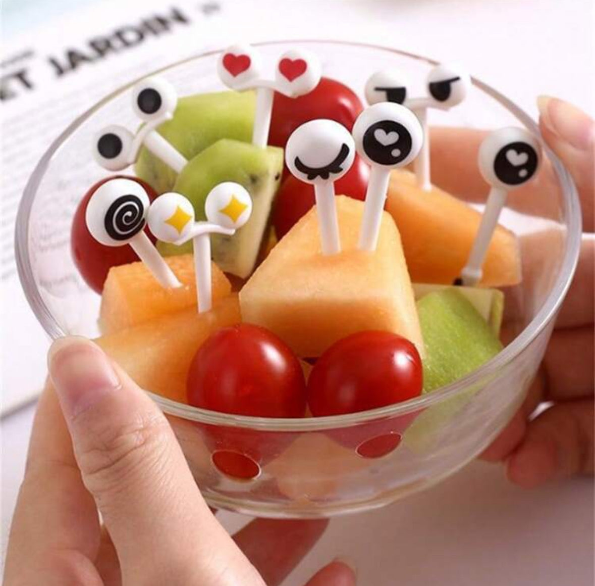 10 Pcs Eye Food Toothpicks Fruit Forks