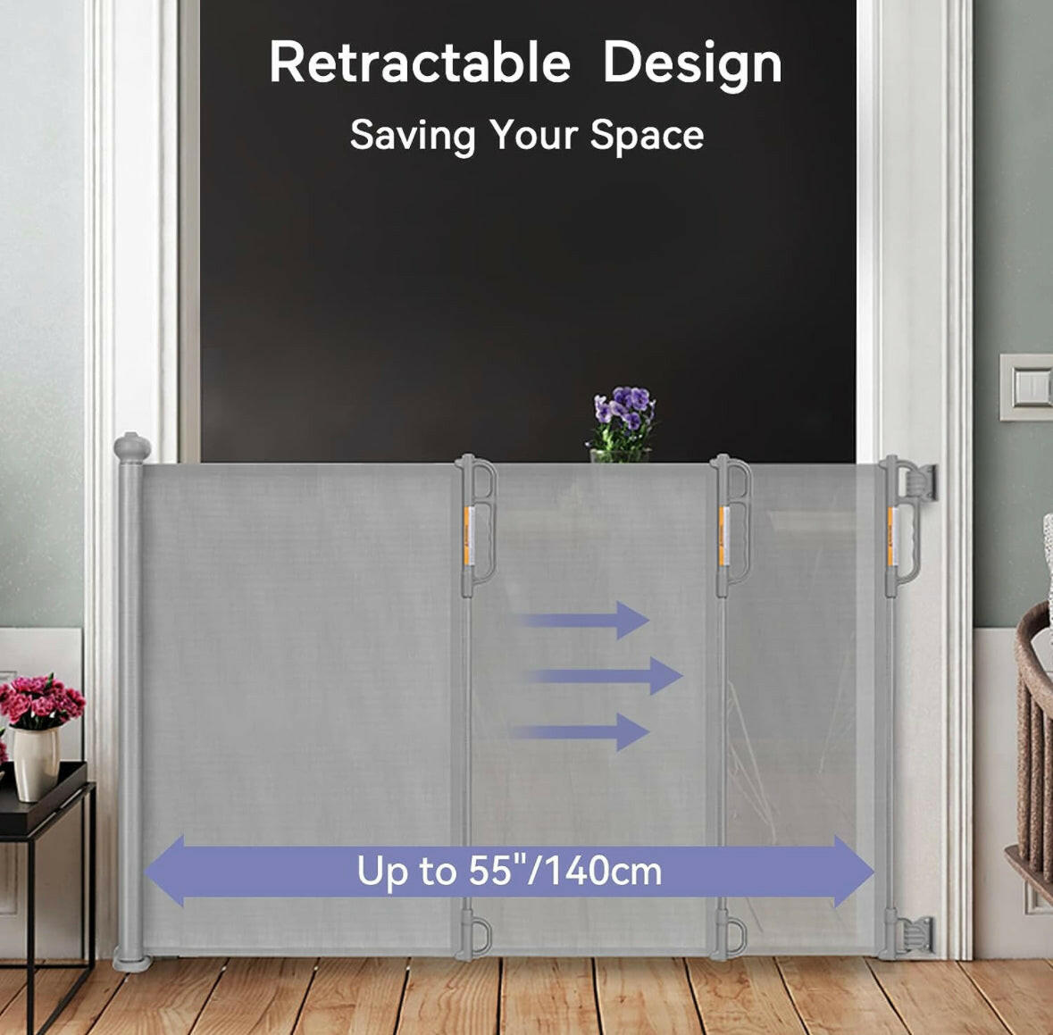 Momcozy Retractable Baby Gate.