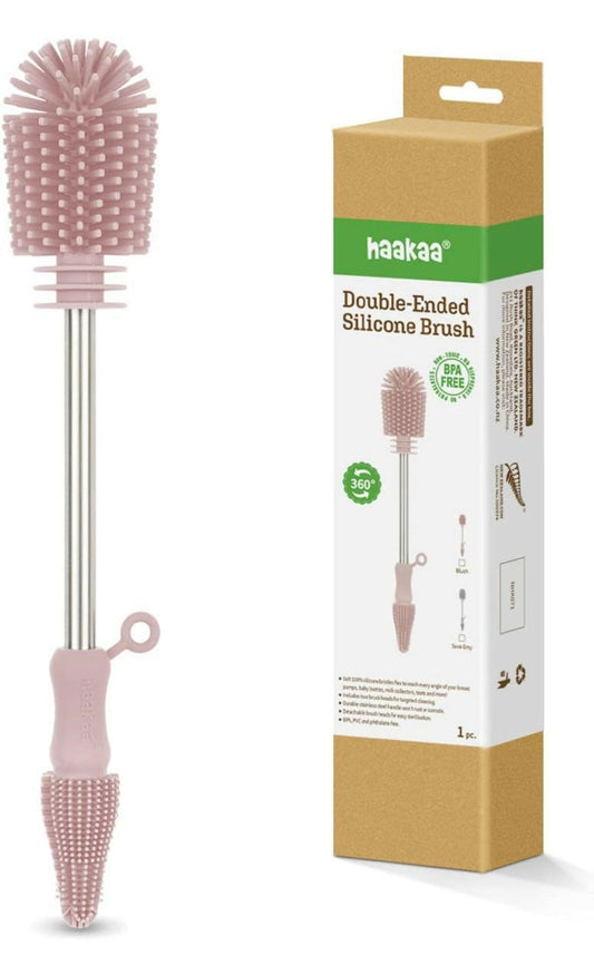 Double-ended Silicone Bottle Brush By Haakaa.