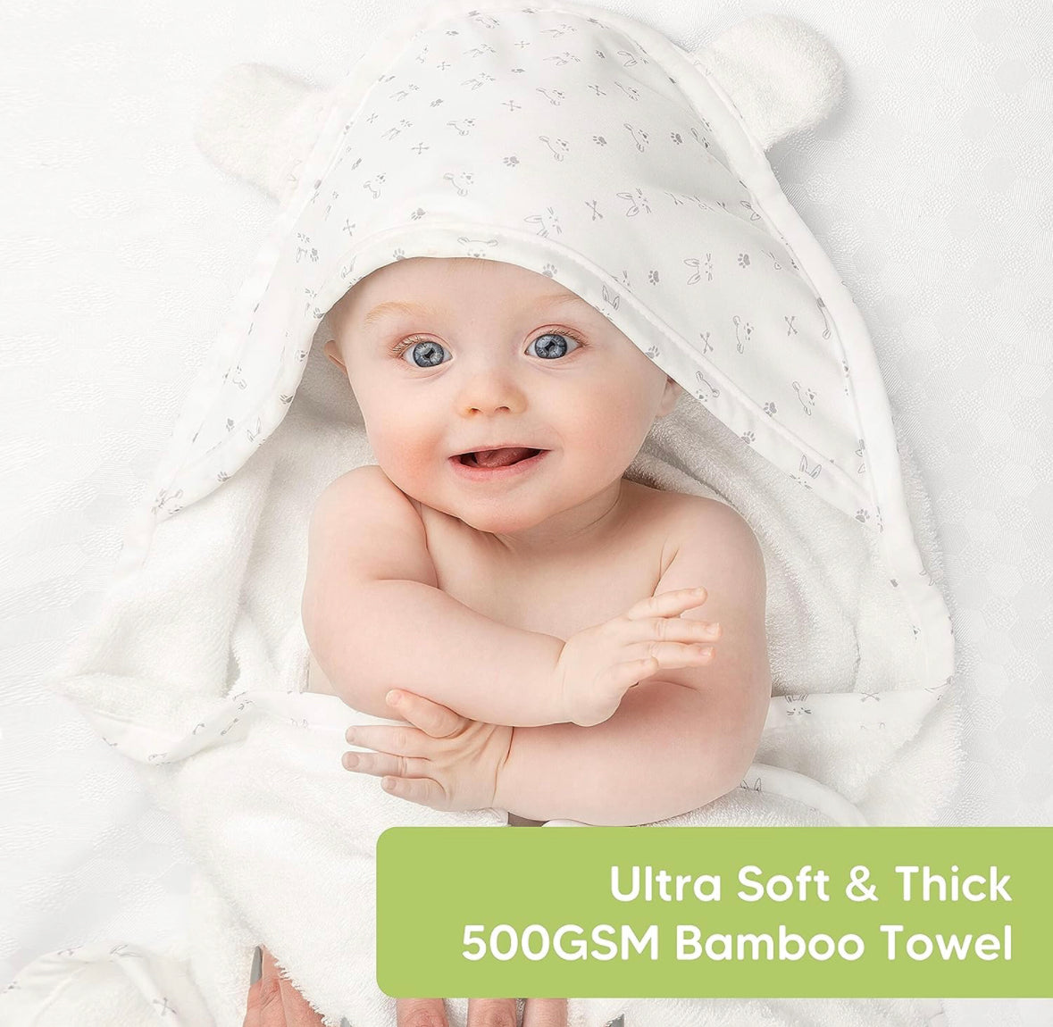 KeaBabies Baby Hooded Towel.