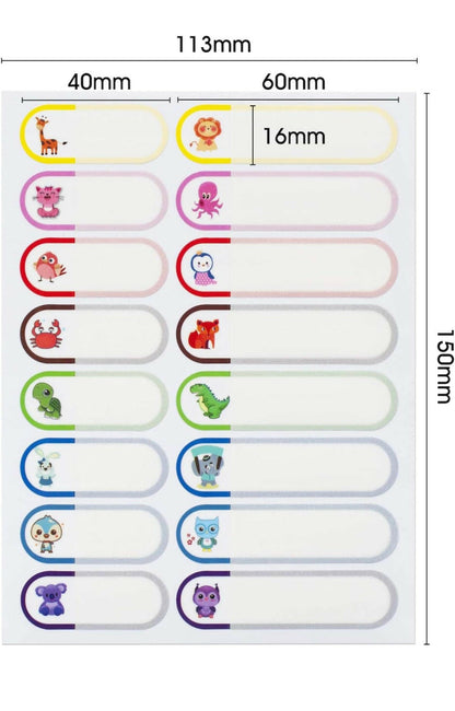 64pcs Baby Bottle Labels for Daycare, Waterproof Write-On Name Labels,Freezer Dishwasher Safe.