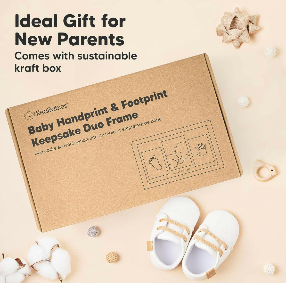 KeaBabies Baby Handprint Footprint Keepsake Bundle.