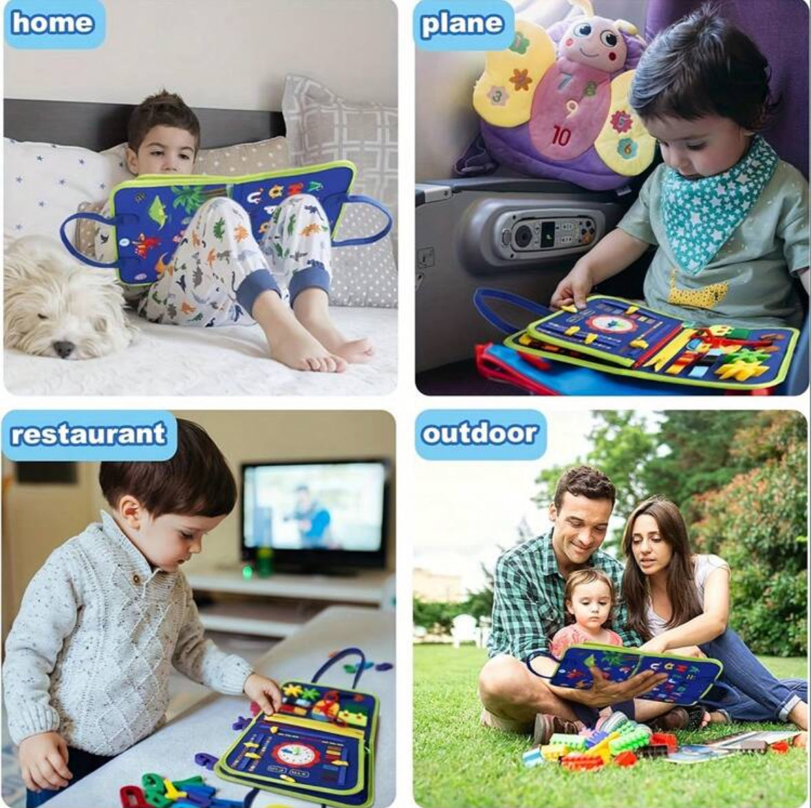 Montessori Busy Board – Sensory and Motor Skill Development Toy