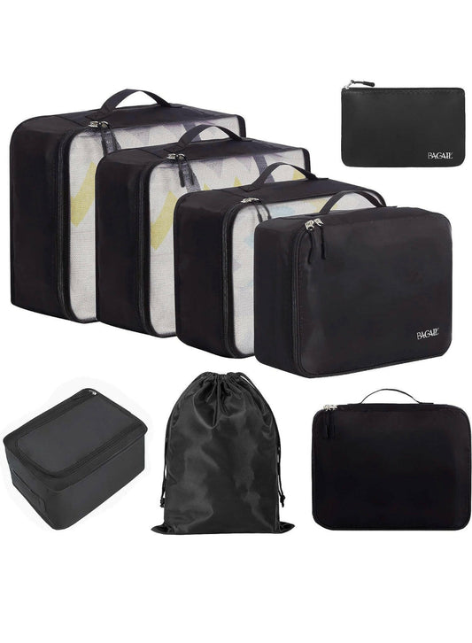 BAGAIL 8 Set Packing Cubes Luggage Packing Organizers for Travel Accessories.