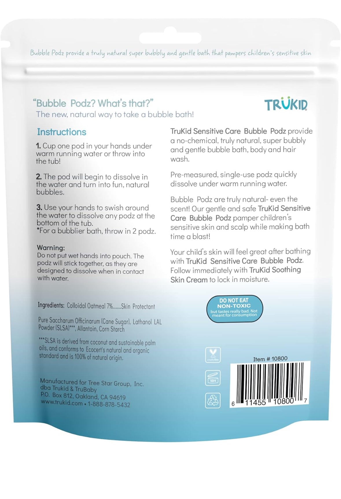 TruKid Bubble Podz Bubble Bath for Baby & Kids, (24 Podz)