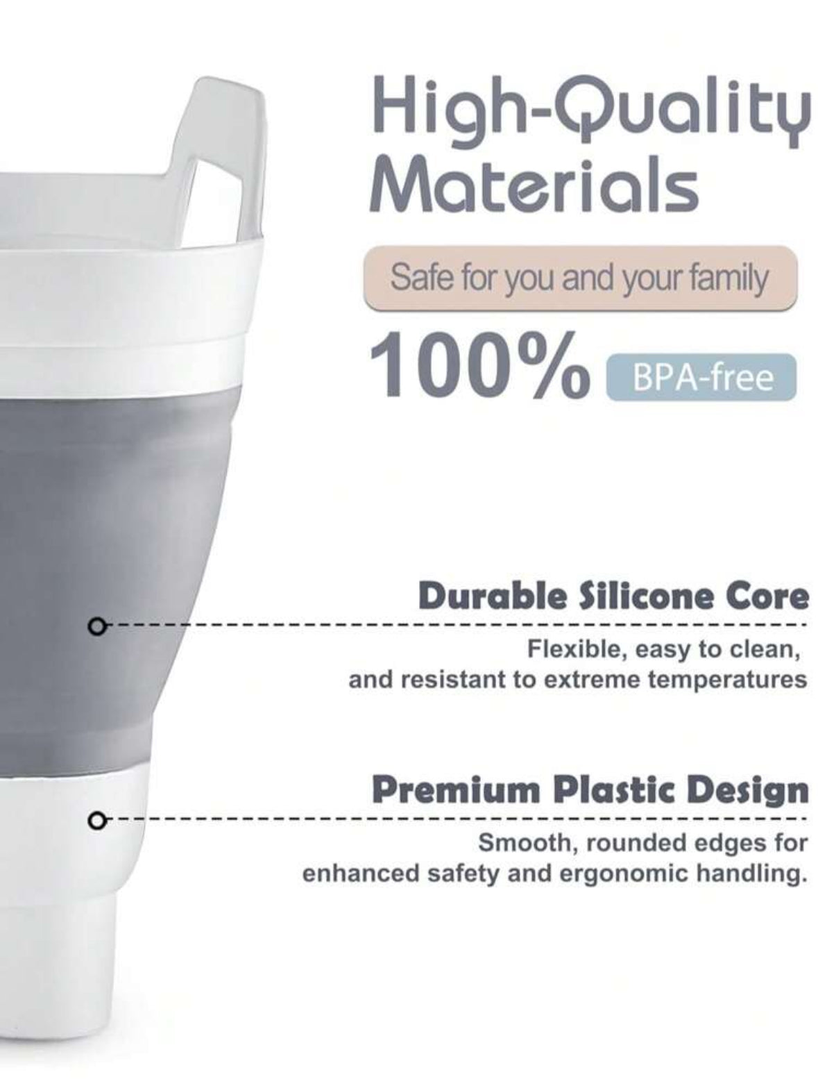 Collapsible Dish Basin With Drain Plug Space Saving (Gray)
