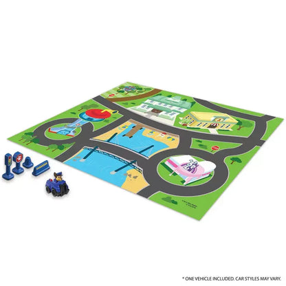 Paw Patrol - Deluxe Imaginmat Adventure Bay Playmat with Toy Car - 30.5 x 20.5 Inches