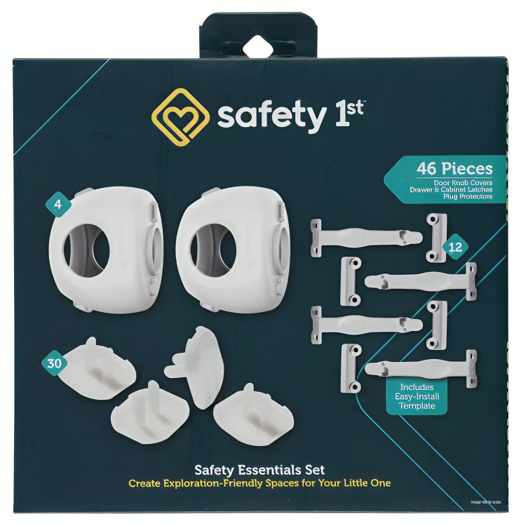 مجموعة مستلزمات السلامة الأساسية من Safety 1st - عبوة من 46 قطعة