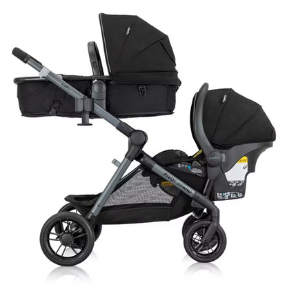 Evenflo Pivot Xpand Modular Travel System with LiteMax Infant Car Seat (Ayrshire Black)