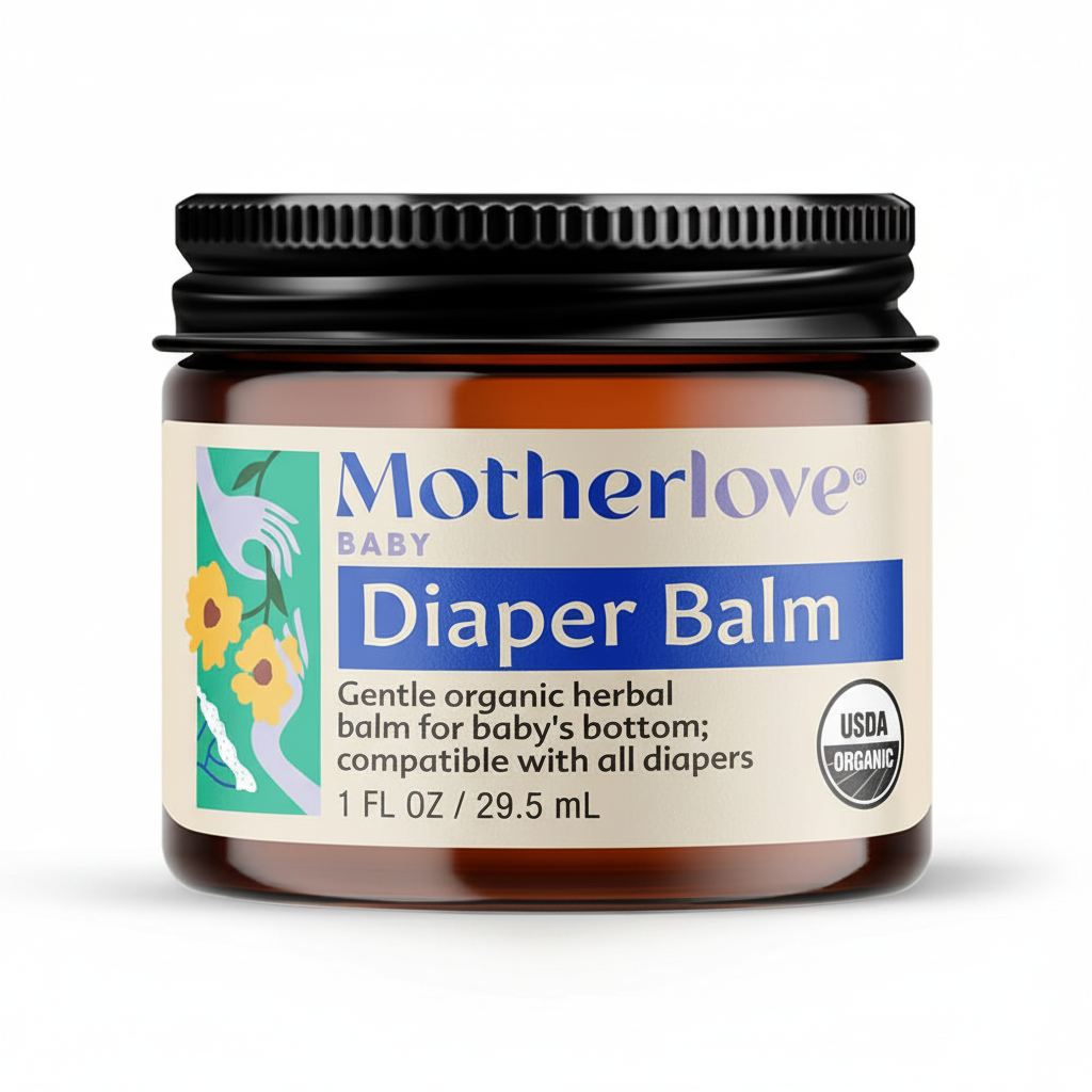 Motherlove Diaper Balm Organic Herbal Diaper Rash Cream (1oz)