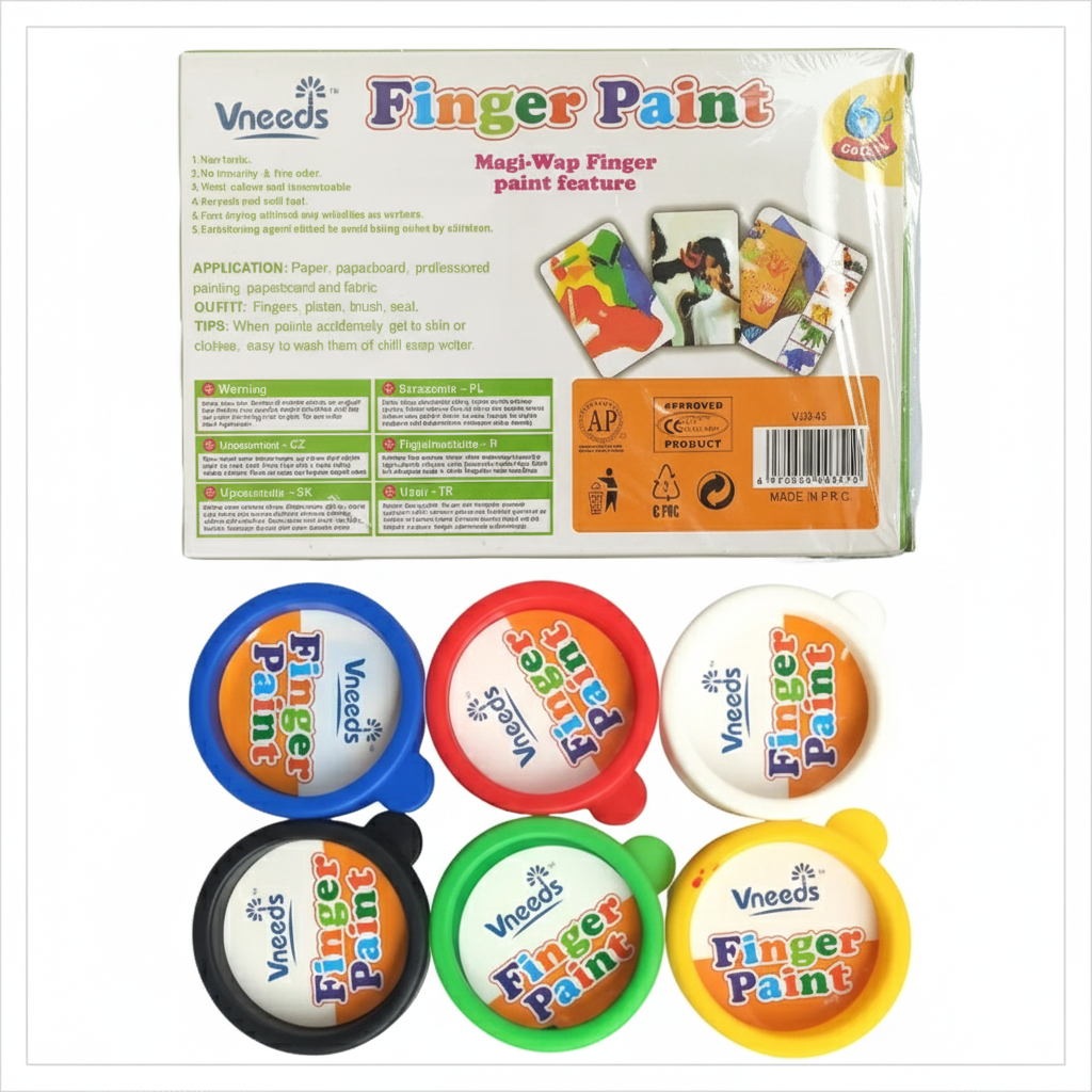 Vneeds Finger Paint Colour Bottle (6 Pcs)