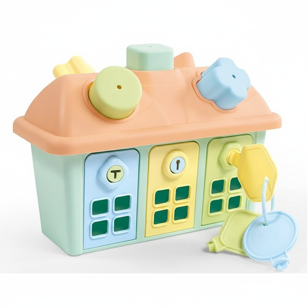 Dolu Shape Sorter House Lockable Door