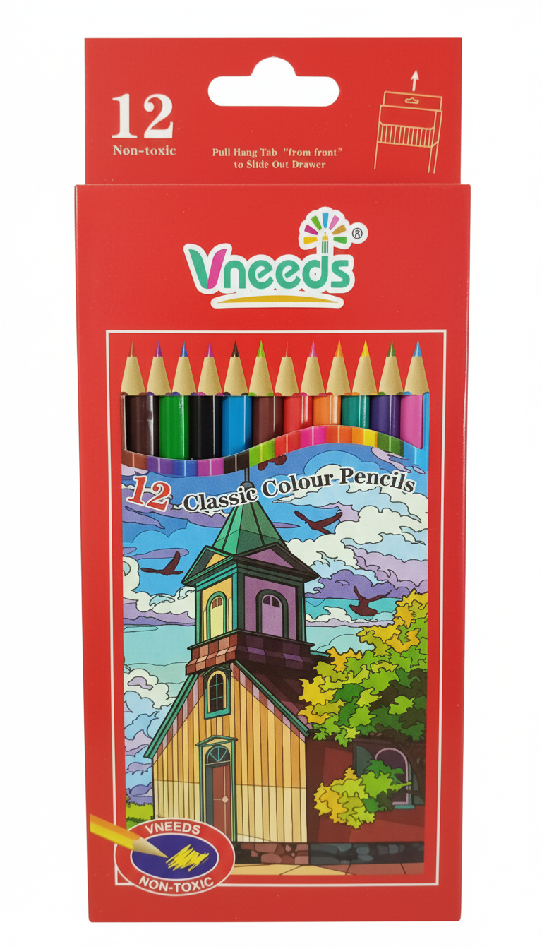 Vneeds Classic Color Pencil (12 Pcs)