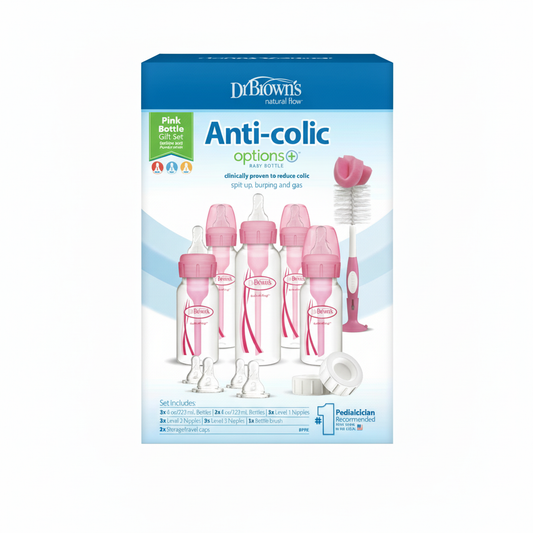Dr Brown's Anti-Colic Options+ Narrow Neck Baby Bottle Gift Set