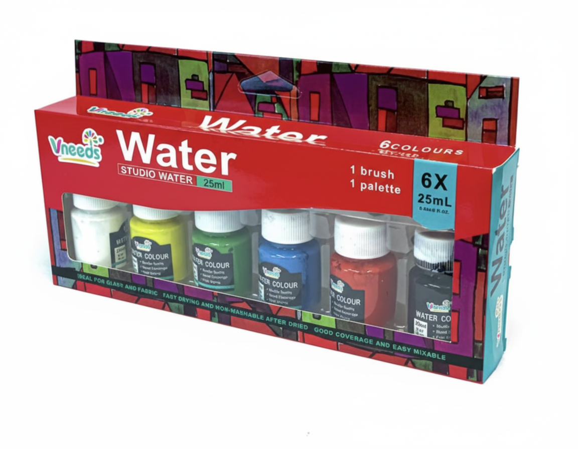 Vneeds Water Color Bottle - 25ml (6 Pcs)