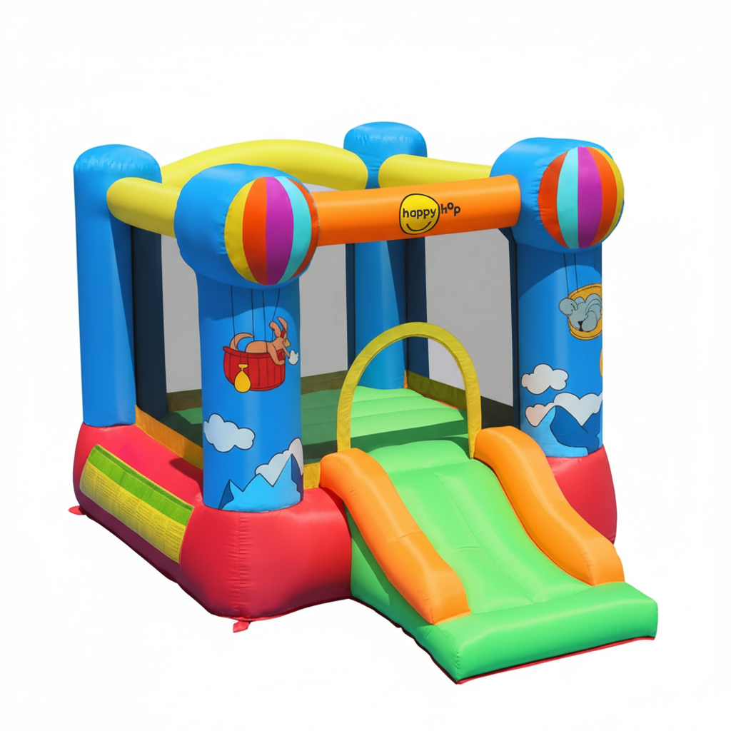Happy Hop Hot Air Balloon Slide & Hoop Bouncer