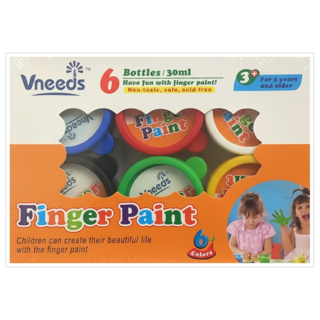 Vneeds Finger Paint Colour Bottle (6 Pcs)