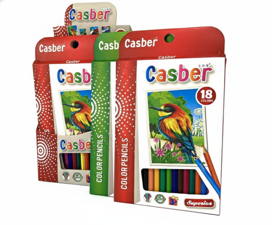 عبوة ورق لأقلام التلوين من Casber (18 قطعة)
