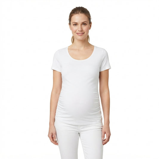 Become a Mom Tube Tee (White, Medium)