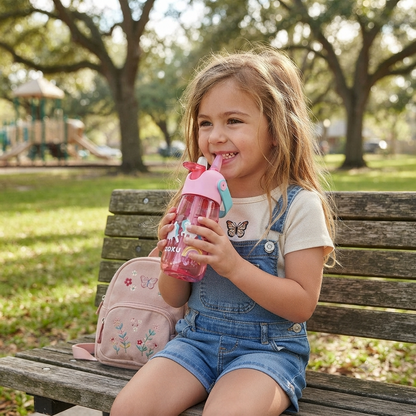 Zoku Kids Flip Straw Bottle (400ml)