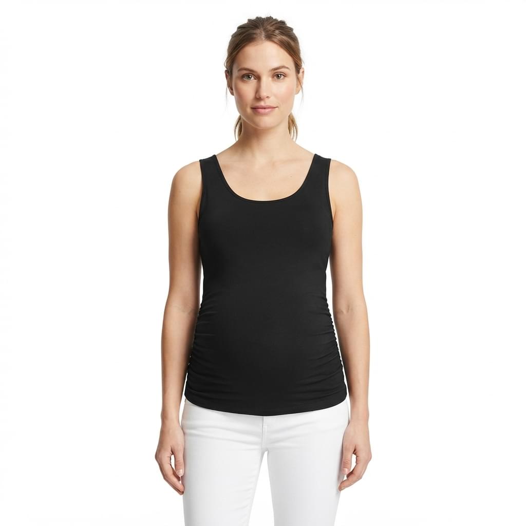 Become a Mom Tank Top (Black)