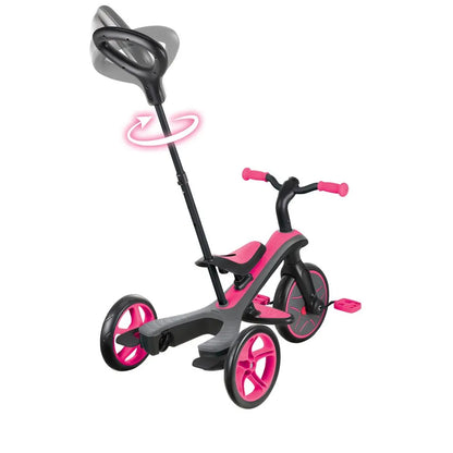 Globber - Explorer Trike 4-In-1 Baby Tricycle & Balance Bike - Fuchsia