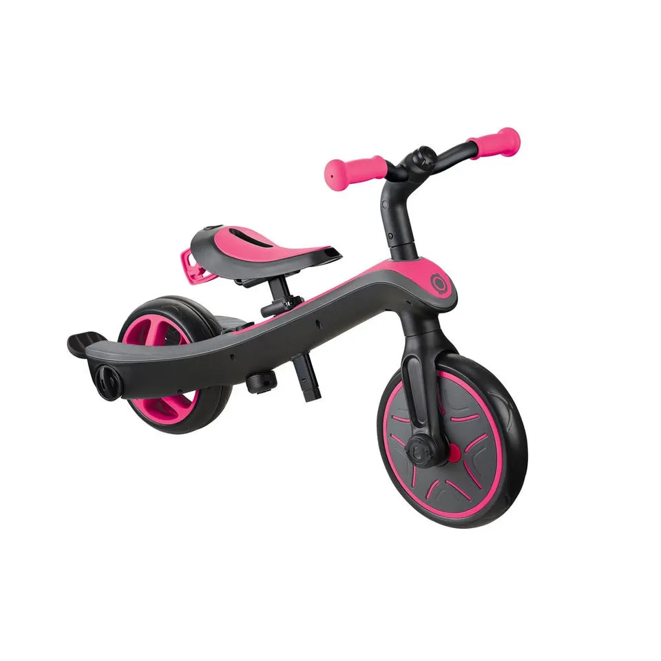 Globber - Explorer Trike 4-In-1 Baby Tricycle & Balance Bike - Fuchsia