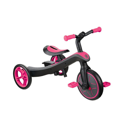 Globber - Explorer Trike 4-In-1 Baby Tricycle & Balance Bike - Fuchsia