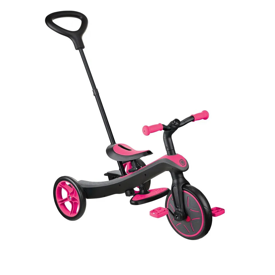 Globber - Explorer Trike 4-In-1 Baby Tricycle & Balance Bike - Fuchsia