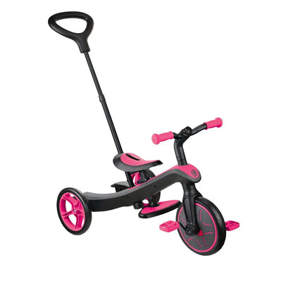 Globber - Explorer Trike 4-In-1 Baby Tricycle & Balance Bike - Fuchsia