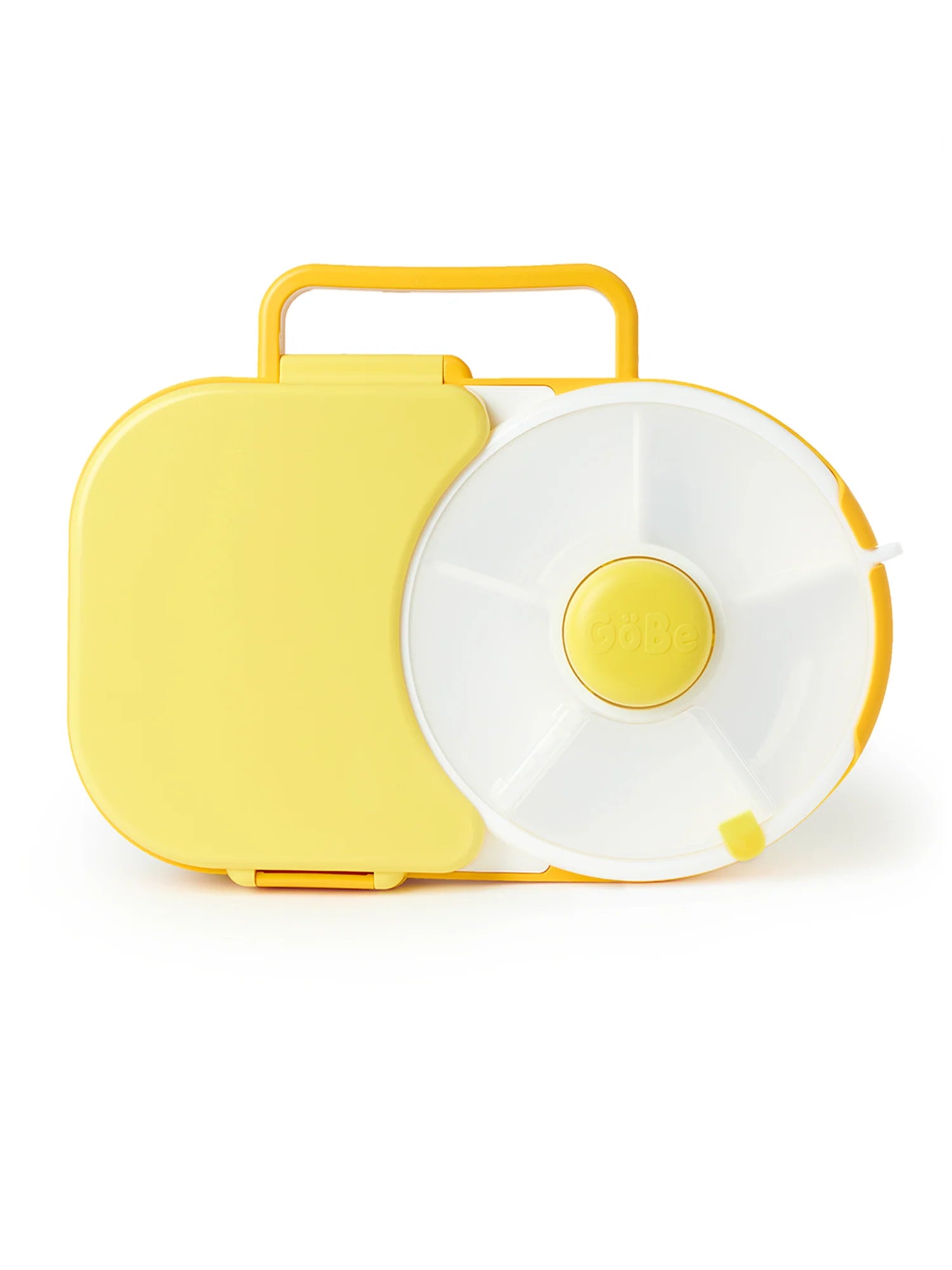 GoBe Lunchbox with detachable Snack Spinner, Honey Yellow