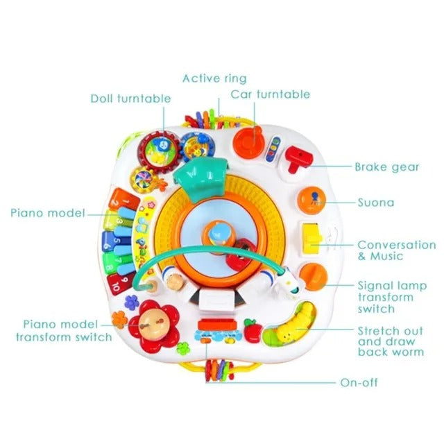 Goodway Baby Activity Learning Table With Piano Keys & Interactive Toys.