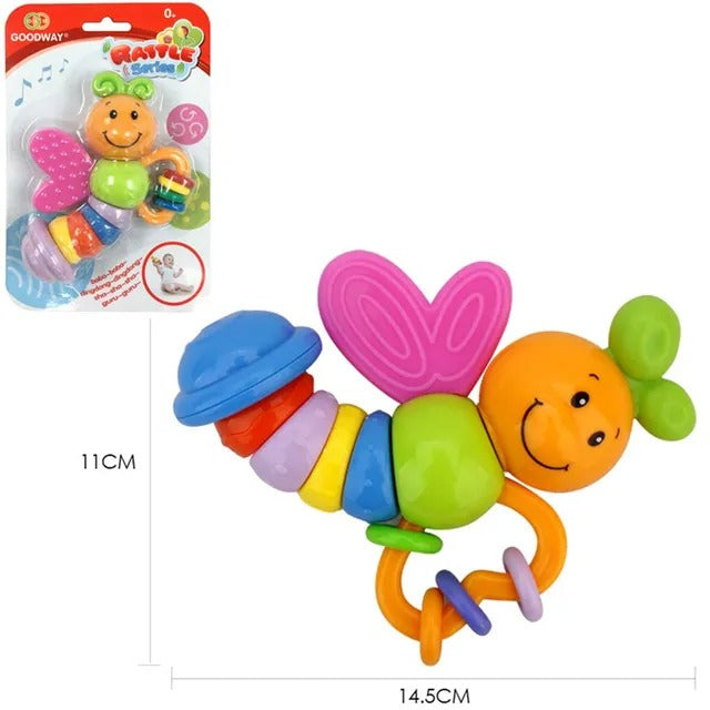 Goodway Baby Rattle Teether Toy With Twisting Body & Colorful Rings