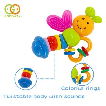 Goodway Baby Rattle Teether Toy With Twisting Body & Colorful Rings